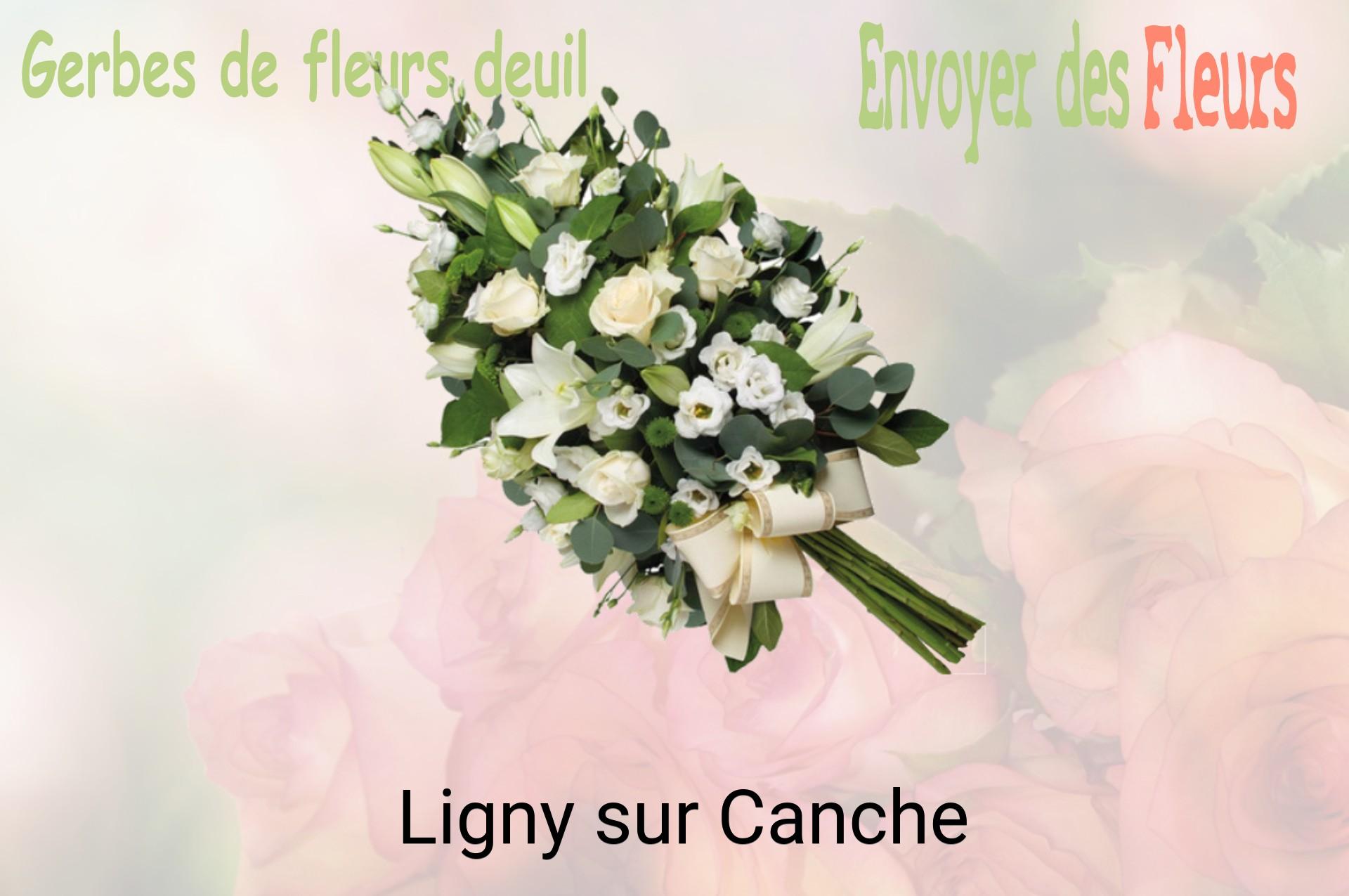 Gerbe de fleurs de deuil livrée à Ligny-sur-Canche